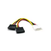 4 PIN IDE Molex To 2 X 15 Pin SATA Power Adapter cable cord [ADA-GEN-MOLSATA]