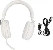 EIMSOAH Gaming Headset Foldable Type C Interface 5.1 Wired Dual Mode Stereo Headset with Mic Gaming Headphone for PC/Laptop (White)