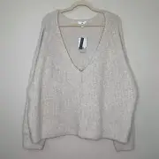 BP Nordstrom Women’s Size 3X V-neck Soft Ribbed Sweater