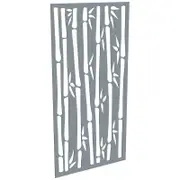 ProtectorAl 300-1200w x 1201-2400h Silver Brushed/Gloss White Bamboo Unframed Composite Deco Panel