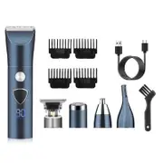 Beard Trimmer For Men Electric Hair Clipper Cordless Mens Grooming 5 In 1 Kit Hair Trimmer & Mustache Trimmer & Nose