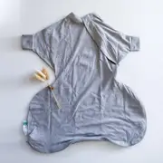 Hands In & Out Extra-Wide Sack (Hip Dysplasia) - Cool Grey (All Seasons)