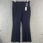 Express Editor Pants Womens 14 Black Flare Mid Rise Smart Office NWT