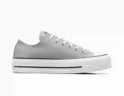 Converse Gray All Star Chuck Taylor Platform Ox Lo Lift Sneakers Women's Size 5