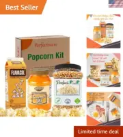 Gluten-Free Popcorn Flavor Kit: Butter Oil, Season Salt & 4lbs Yellow Kernels