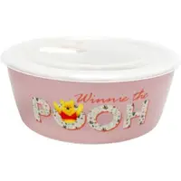 在飛比找momo購物網優惠-【小禮堂】Disney 迪士尼 小熊維尼 陶瓷保鮮碗 附蓋 