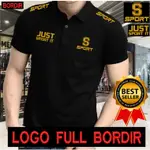 POLO FULL EMBROIDERY 4 POINT SPORT JUST SPORT IT 肩金衣服成人男士衣服男