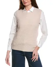 Sail to Sable Textured Wool Sweater Vest