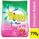 RINSO DETERGEN BUBUK ANTI NODA PLUS MOLTO ROSE 770 GRAM 洗衣粉