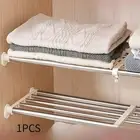 Closet Tension Shelf Rod Heavy Duty Organization for Wardrobe Cupboard Home