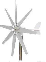 High Efficiency Vertical Wind Turbine Generator 5000W with MPPT/Charge Controller Small Wind Generator 8 Blades 12V 24V 48V Horizontal Wind Turbine Generator,48v