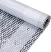 vidaXL 2X Leno Tarpaulins Greenhouse Replacement Foil Film Leno Tarps Camping Covers Ground Sheets Patio Outdoor Garden Grids 4x6 m White