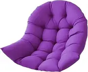 Generic Egg Chair Cushion Hanging Basket Chair Cushion Soft Washable Comfortable Thicken Pad for Office Indoor Patio Porch Garden, Purple