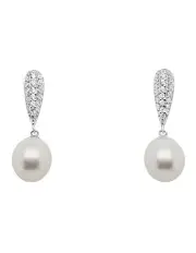 [Pure Elements] Radiant Drop Pearl Earrings in White