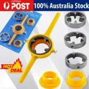 6-Piece Set Of Water Pipe Die Plastic Pipe Die Tap Wrench Set, PVC Pipe Threader