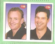 1996 AFL SELECT STICKER #118 JUSTIN MADDEN & CRAIG BRADLEY, ALL AUSTRALIAN TEAM