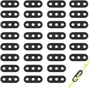 OUDQFCJ Pack of 30 Tent Rope Tensioners, Wind Rope Buckle, 3 Holes Cord Adjuster, Rope Tensioner, Cord Tensioner, Plastic for Picnic, Outdoor Activities, Tent Accessories