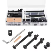 Crib Screws Hardware Replacement Kit - 16 Set Baby Bed Frame Bolts,Barrel Nut