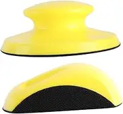 Mipcase 2pcs 5 Yellow Sticky Plate Buffing Pad Discs Round Disc Manual Powered Buffer Round Sanding Pad Polishing Hand Mouse Sandpaper Sanding Blocks Sanding Discs Mouse Sander Pads