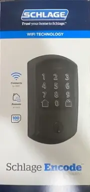Schlage BE489WBGRW622 Encode WiFi Enabled Electronic Keypad Deadbolt Matte Black