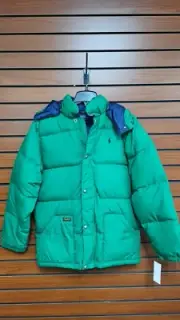 Polo Ralph Lauren GREEN Winter Long Outwear Jacket for Kids size XL(18-20)