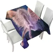 Cool Fantasy Art Flying White Horse Pegasus Tablecloth
