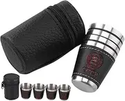 GAROZATION 2 Sets Mini Stainless Steel Wine Cups Lightweight Portable Drinking Cups for Camping and Picnics Durable and Easy to Clean for