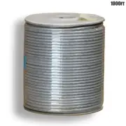 1000FT 28 AWG 4 Conductor 28/4 Phone Cable Wire Stranded Flat Bulk Roll Silver