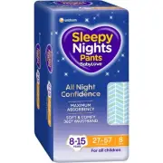 Babylove Sleepynights Pants 8-15 Years (27-57kg) 8 Pack