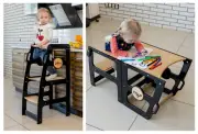 Kitchen tower 2in 1 Toddler furniture, Montessori furniture, Kitchen helper