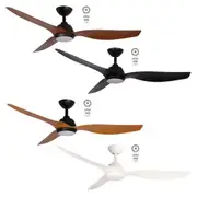52″ (1320mm) Malibu DC Ceiling Fan with CCT 15w LED Light and 3 ABS Blade