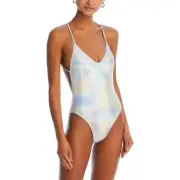 Norma Kamali Womens Fara Slip Mio Silver Low Back One-Piece Swimsuit S BHFO 6682