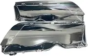 CLZCNQLX 1 Pair Car Headlight Cover Lampshade Bright Shell Compatible for BMW E46 4 Door 3-Series 1998-2001 Head Lamp Lens Covers