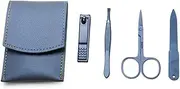 Manicure Set, Professional Men/Women Nail Clippers Kit 4PCS， Stainless Steel Nail Cutter Care Tools Professional Grooming Kits, PU Leather Travel Case