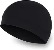 [Ormromra] Thin Running Skull Cap, Cycling Hat Under Helmet, Winter Warm Beanies Hat, Polyester Hat for Men Women, Helmet Liner Sleep Caps, Multifunctional Lightweight Beanies Hat Black, black, One size