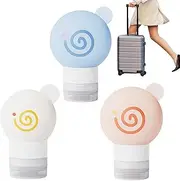 Générique Travel Liquid Container Toiletries Dispenser Set 90ml Refillable Bottles Leak Proof Storage Containers For Shampoo Lotion Liquid Toiletries Compact Travel Size Bottles For Trips Vacations
