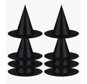 8 Pcs Halloween Witch Hats Costume Floating Witch Hats Hanging Wizard Hat