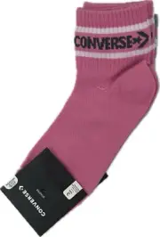 Converse Kids 3 Pk Multicolor Quarter Polyester Cushion Athletic Sock Set M 9-11