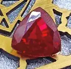 Red Ruby Natural Certified Loose Gemstone 5.90 Ct Burma Ruby Trillion Shape EKL