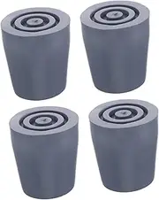 4pcs Bath Chair Leg Covers Floor Protector Pads Replacement Feet for Shower Chair Floor Protectors for Furniture Walking Stick Rubber Bath Foot Cover Walkers Feet Covers Grey