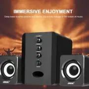 USB Computer Speakers System Stereo Bass Subwoofer LED for Desktop Laptop PC US