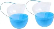 2 PC Eggs Clear Eggs Plastic Baubles Decorative Eggs Plastic Eggs for Candy Boxes Portable Egg Fillable Containers Eggs Pp Sky-Blue