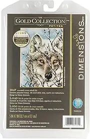 Dimensions Wolf Cross Stitch Kit, 13 cm x 18 cm