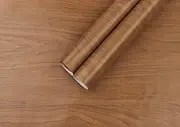JLHOUSE AU30034-3 Brown Wood Grain Self-Adhesive Removable Wallpaper Wood Grain Texture Peel & Stick Easy to Clean Wallpaper for Bedroom Dining Room Bookshelf Cabinet Lining Decoration (45x300cm)