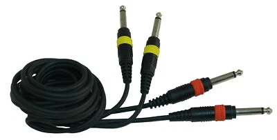 PEAVEY 6' UNBALANCED DUAL CBL, 1/4" (TS) M TO 1/4" (TS) M