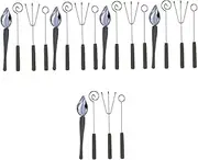 STOBAZA 5 Sets Chocolate Dipping Tools Cheese Fondue Accessories for Cake Decoration and Fruit Placement Includes Painting Scoop Three Prong Fork Fork Spiral Tool