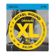 D'Addario EXL125 Nickel Wound, Super Light Top/Regular Bottom, 09-46