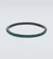 [Shay Jewelry] Shay Jewelry 18kt gold bracelet with emeralds One Size black