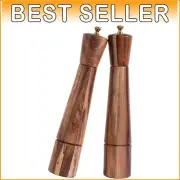 Luxury Salt and Pepper Grinder Set - 32 cm Acacia Wood with Adjustable Mechanism