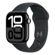 Apple Watch Series 10 GPS 42mm Jet Black Aluminium Case W/ Black Sport Band (S/M)